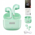 Lenovo LP40 Pro zielone – słuchawki Bluetooth 5.3 z mikrofonem, IPX5 i dotykowym sterowaniem. W zestawie: etui, kabel USB-C, nakładki. 5h pracy, Deep Bass, tryb niskiego opóźnienia, obsługa Siri.