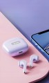 Lenovo LP40 Pro fioletowe – słuchawki TWS z Bluetooth 5.3, mikrofonem i IPX5. W zestawie: etui, kabel USB-C, nakładki, pudełko. 5h pracy, Deep Bass, tryb gamingowy, dotykowe sterowanie, Siri.