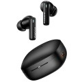 Słuchawki Baseus E19 czarne z Bluetooth 5.3, mikrofonami ENC i IPX5. Zestaw: etui, kabel USB-C, gumki i instrukcja. Do muzyki, rozmów, sportu. 33h pracy z etui, 12 mm przetworniki, sterowanie dotykowe.