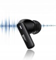 Słuchawki Baseus E19 czarne z Bluetooth 5.3, mikrofonami ENC i IPX5. Zestaw: etui, kabel USB-C, gumki i instrukcja. Do muzyki, rozmów, sportu. 33h pracy z etui, 12 mm przetworniki, sterowanie dotykowe.