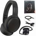 Lenovo TH30 czarne – słuchawki Bluetooth 5.3 z ANC, mikrofonem i mocnym basem. W zestawie kabel USB-C, AUX i instrukcja. Do muzyki, rozmów i gier. Składane, komfortowe, czas pracy 9h, standby 100h.