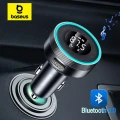 Transmiter FM Baseus CCLH-01 z Bluetooth 5.0, dwoma portami USB, mikrofonem i wyświetlaczem LED. Montaż w gnieździe zapalniczki. Obsługuje pendrive, kartę microSD, muzykę z telefonu i rozmowy bez użycia rąk.