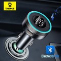 Transmiter FM Baseus CCLH-01 z Bluetooth 5.0, dwoma portami USB, mikrofonem i wyświetlaczem LED. Montaż w gnieździe zapalniczki. Obsługuje pendrive, kartę microSD, muzykę z telefonu i rozmowy bez użycia rąk.